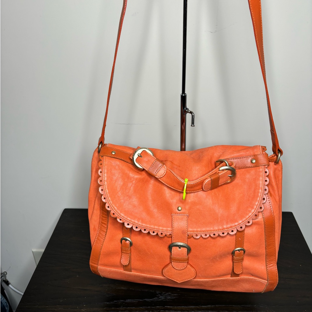 Chloe Orange Leather Shoulder Bag
